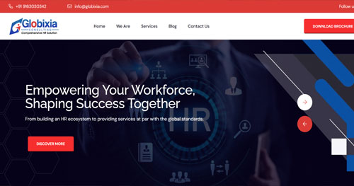 Globixia — comprehensive HR consulting website helping organizations manage their workforce